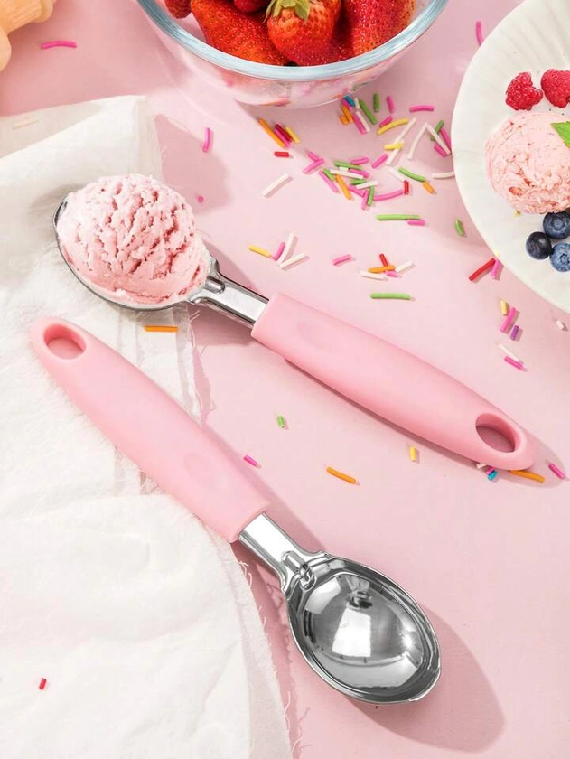 SHEIN Basic living 1pc Multi-functional Scoop with Comfortable Handle for Cookie, Ice Cream Ball,  Melon ball