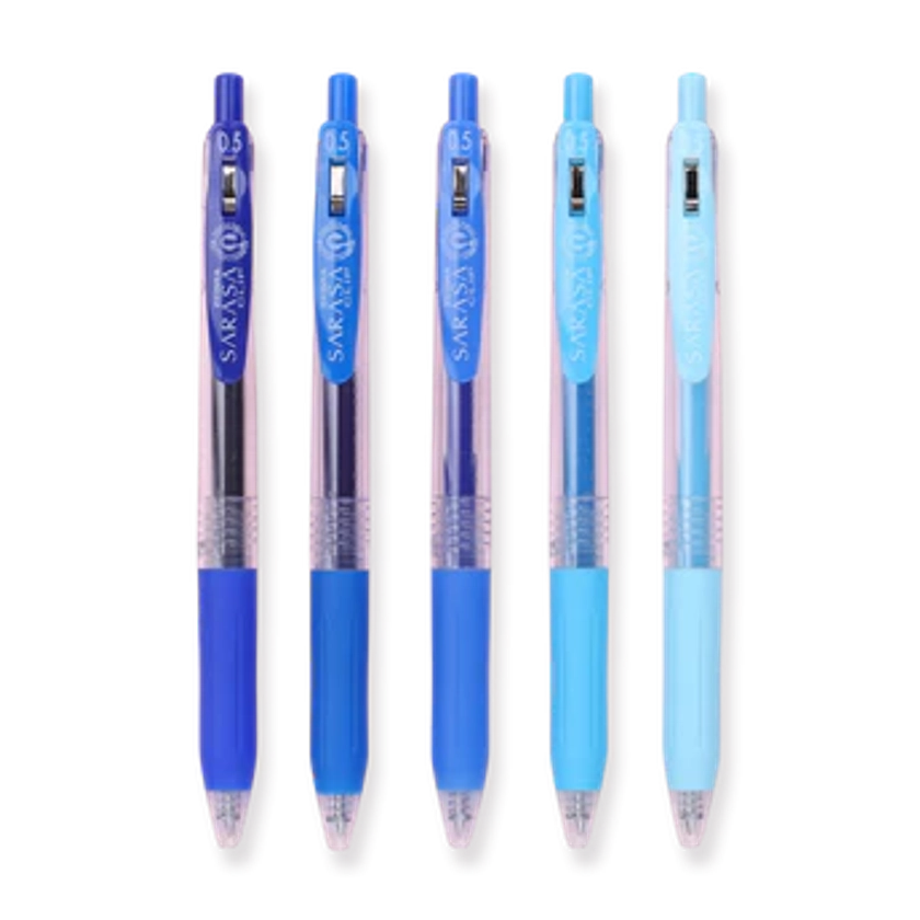 Zebra Sarasa Clip Limited Edition Gel Pen - Nemophila Bouquet - 0.5 mm - 5 Colors Set