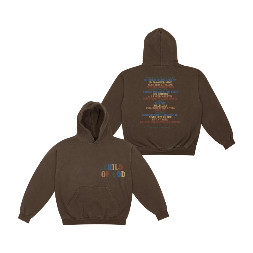 Child of God Tracklist Brown Hoodie