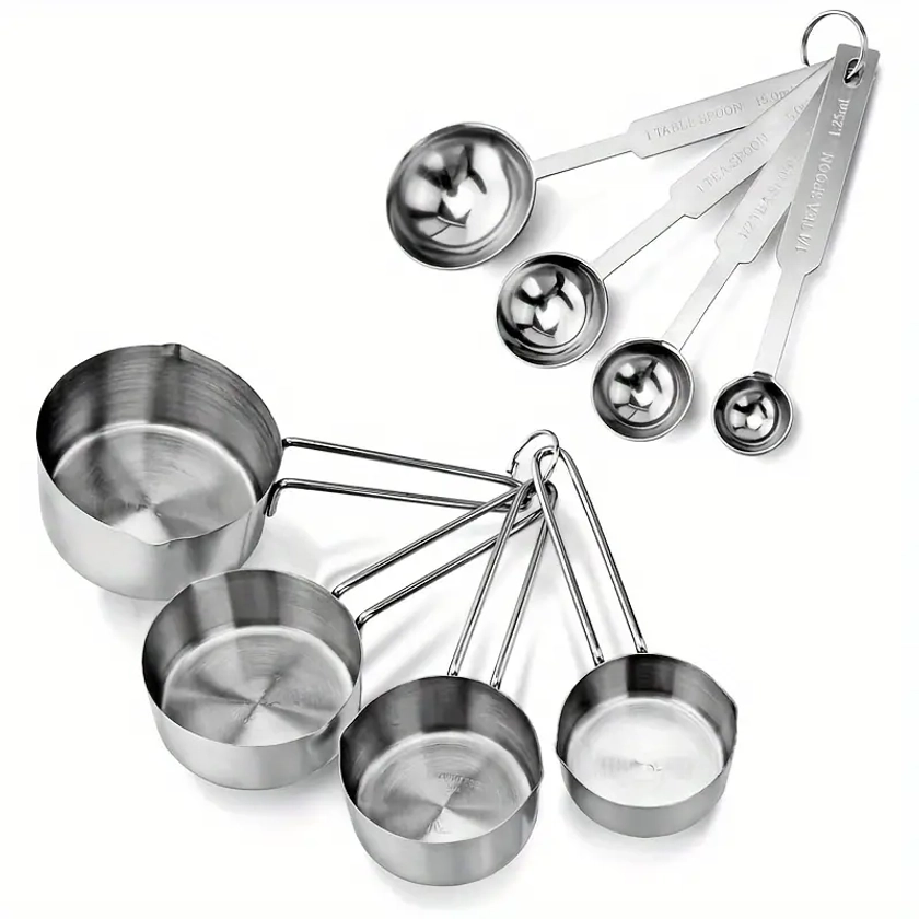 Multifunctional Stainless Steel Measuring Spoon Cup Set - Temu Australia