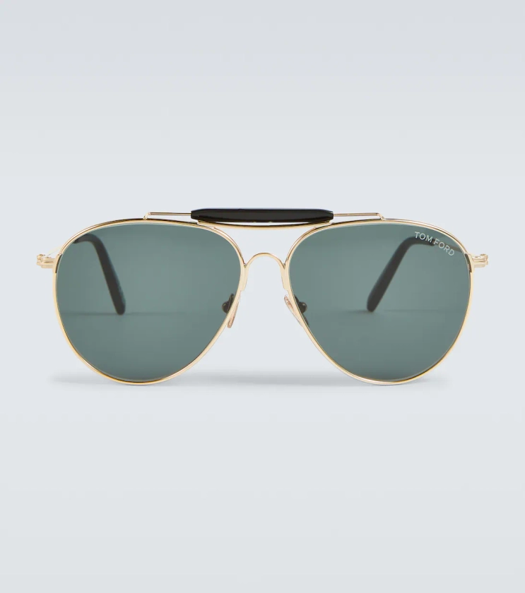 Lunettes de soleil aviateur en doré – Tom Ford | Mytheresa