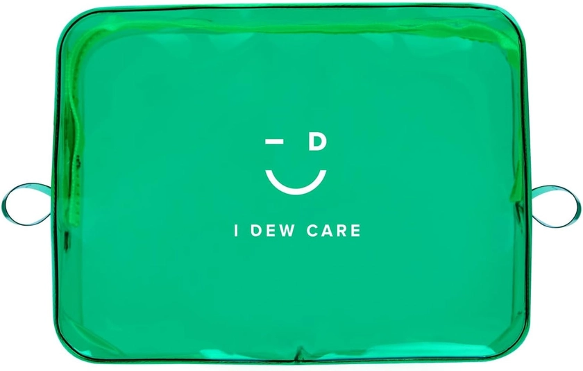 I DEW CARE - Green Pouch | Makeup Bag, Water-resistant, Durable, Travel Friendly, Portable Cosmetic Pouch for Women & Men (Green)