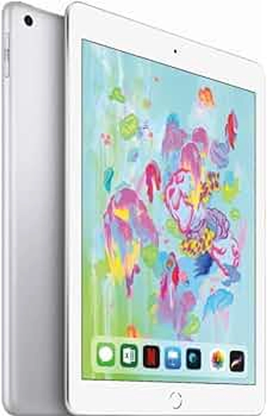 2018 Apple iPad (9.7-inch, Wi-Fi, 128GB) - Silver (Renewed)
