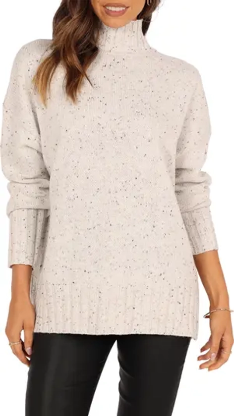 Petal & Pup Conny Tweed Wool Blend Mock Neck Sweater | Nordstrom