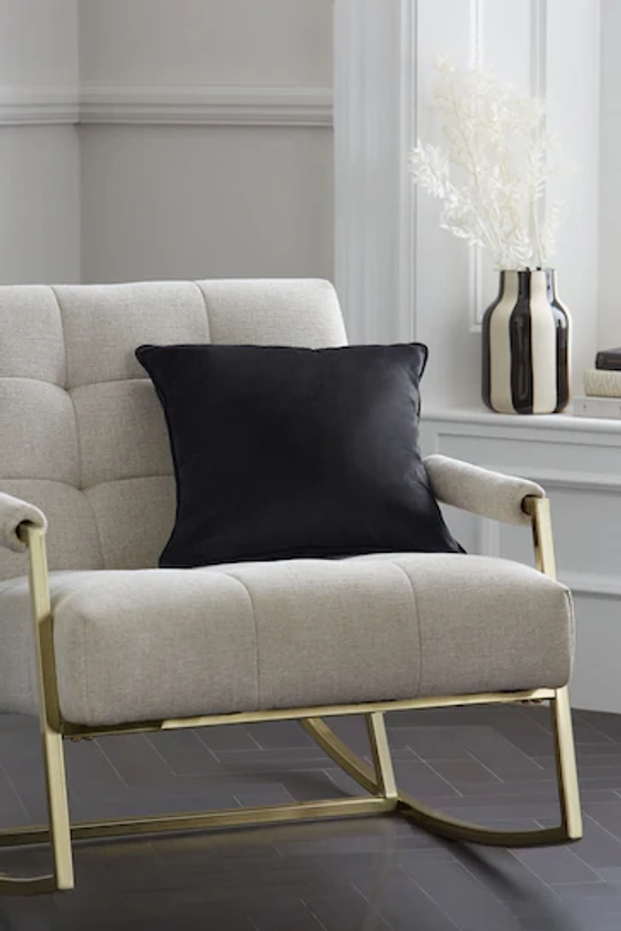 Buy Black 43 x 43cm Matte Velvet Cushion from the Next UK online shop