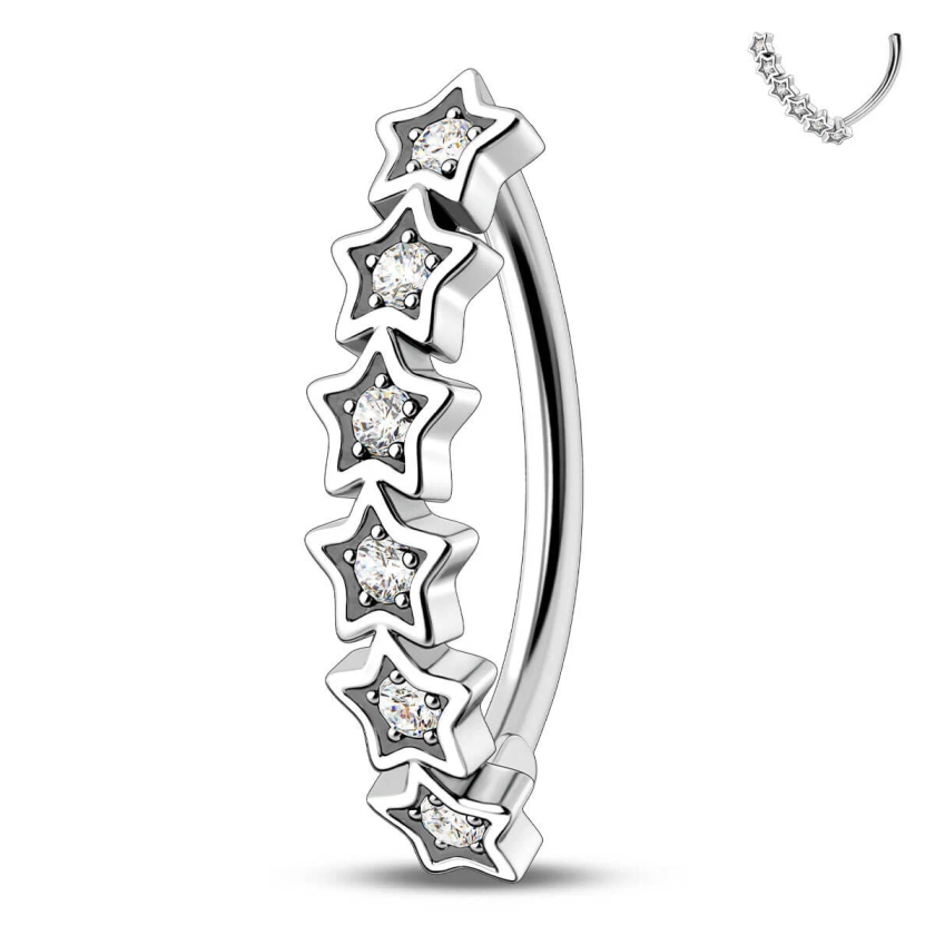 14G Star Climber Belly Button Ring