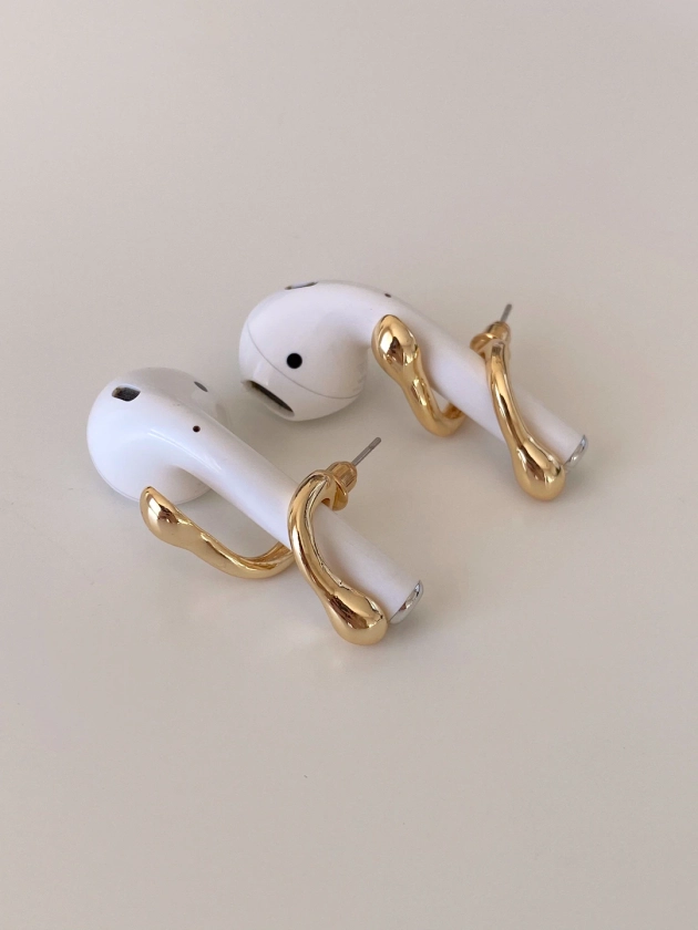 Airpods Earrings, Gold Plated Airpods Holder Earrings, AirPod Accessories, AirPod Jewelry - Etsy Australia