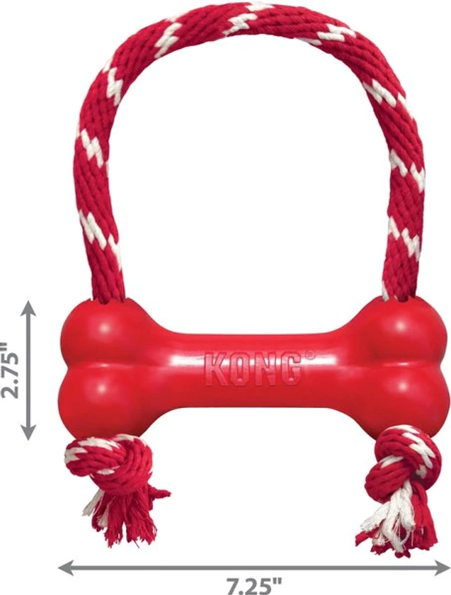 KONG Goodie Bone with Rope Dog Toy, Medium - Chewy.com