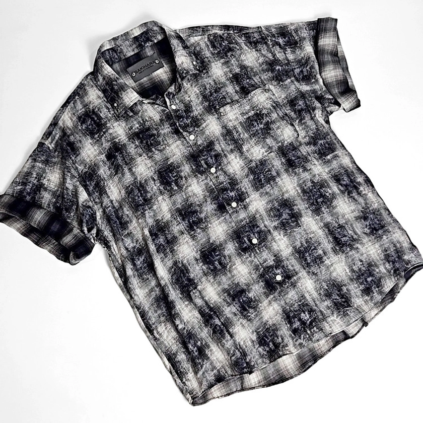 Kamiryu graysh hurted shirts (black) : GAKIHARA 가키하라