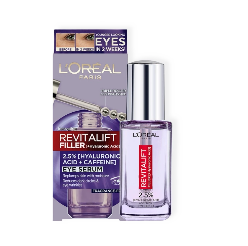 L'Oréal Paris Revitalift Filler 2.5% Hyaluronic Acid+Caffeine Eye Serum i 20 ML från L'Oréal Paris | Åhlens