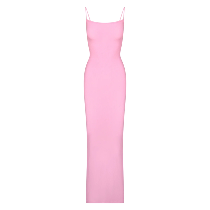 SOFT LOUNGE LONG SLIP DRESS | COTTON CANDY