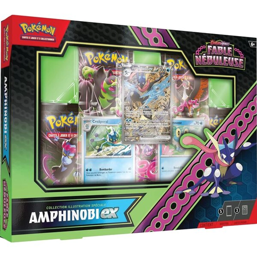 Coffret Pokémon Hyporoi-ex ou Amphinobi-ex - Fable Nébuleuse - Écarlate et Violet 6.5