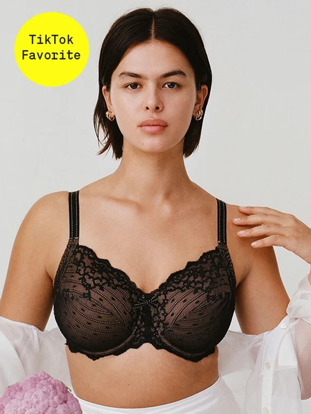 Rive Gauche Full Coverage Unlined Bra Black