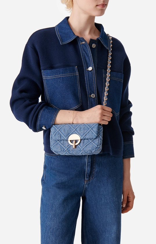 Small Denim Moon Bag , VANESSA BRUNO