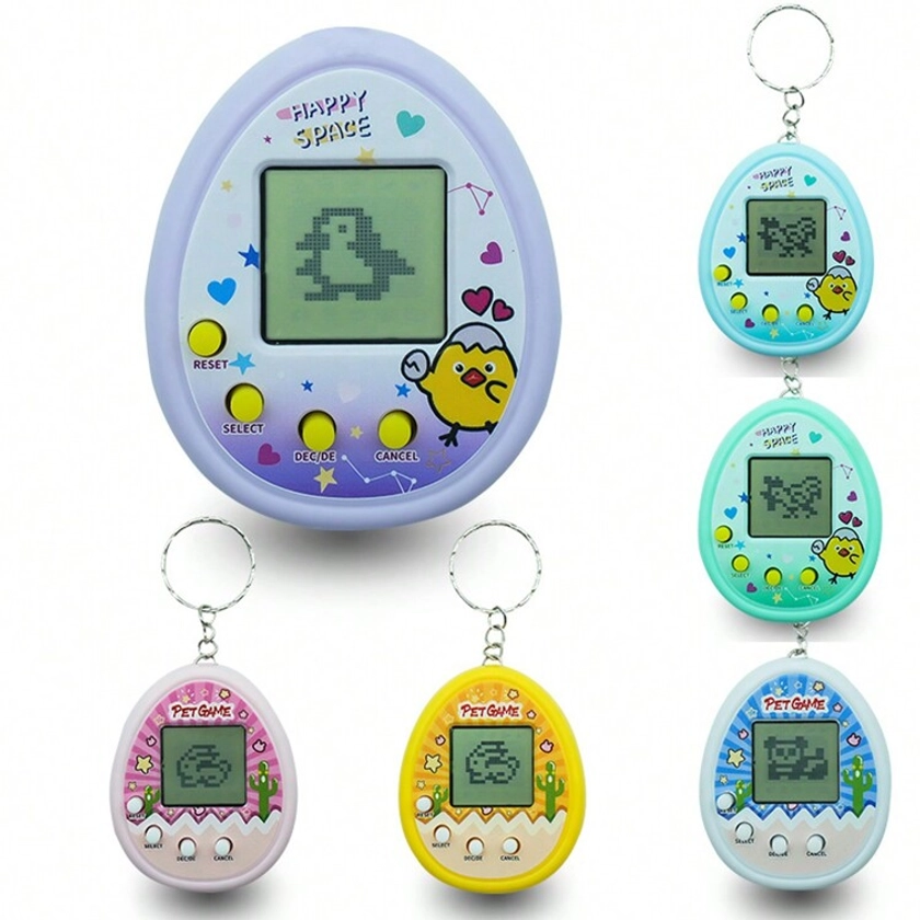 1 pezzo/4 pezzi Macchina elettronica da compagnia per bambini, schermo bianco e nero, mini console portatile da gioco, allevamento di animali virtuali