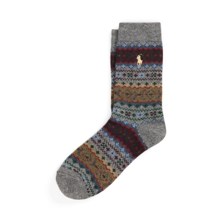 Fair Isle Wool-Blend Trouser Socks