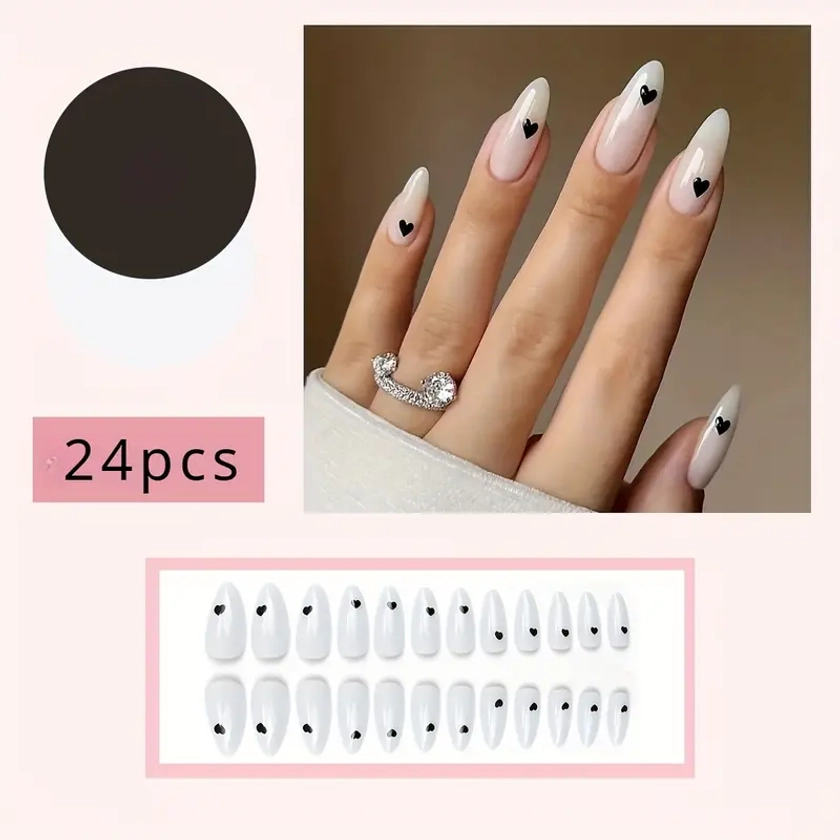 Chic shaped Press Nails Kit White - Temu