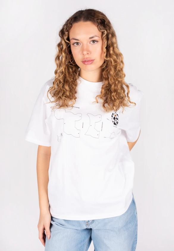 W' Cut & Sewn Dog Carhartt WIP T-shirt en white pour Femme