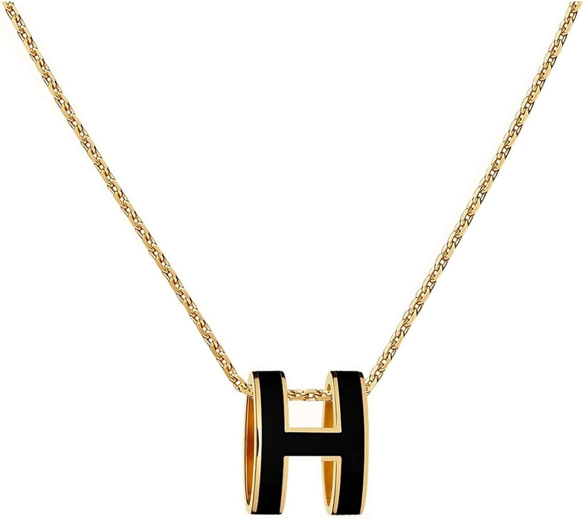 Classic Letter Design 18K Gold Plated Womens Necklace Colorful Color Optional Women's Pendant