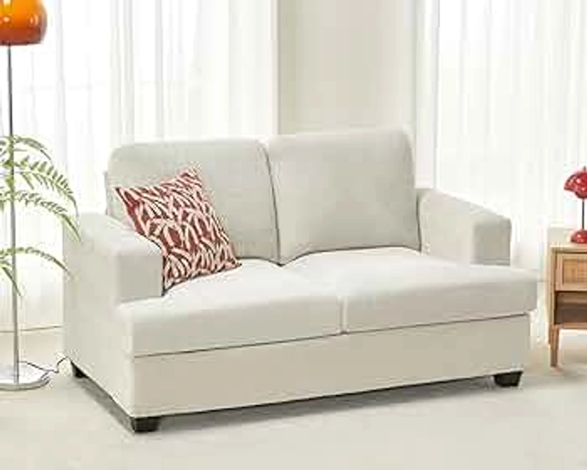 VanAcc Sofa, Comfy Sofa Couch with Extra Deep Seats, Modern Sofa- Loveseat, Couch for Living Room Apartment Lounge, Beige Chenille