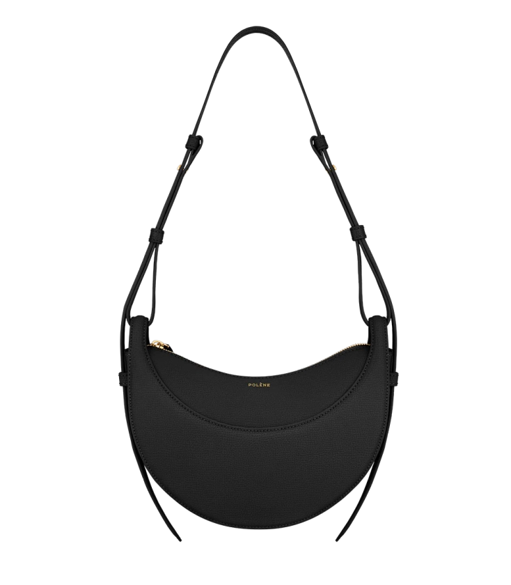 Polène | Bag - Numéro Dix - Monochrome Black Textured leather