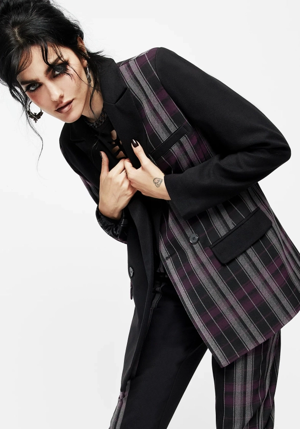 Gambit Spliced Check Blazer