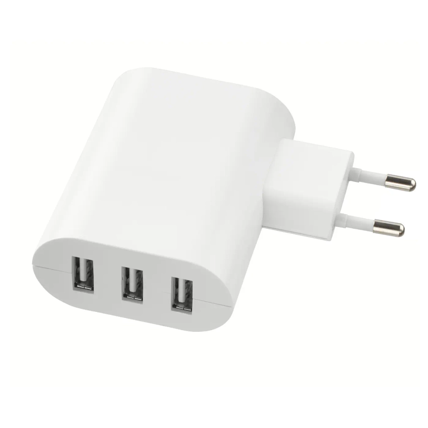 SMÅHAGEL chargeur USB 3 ports, blanc - IKEA