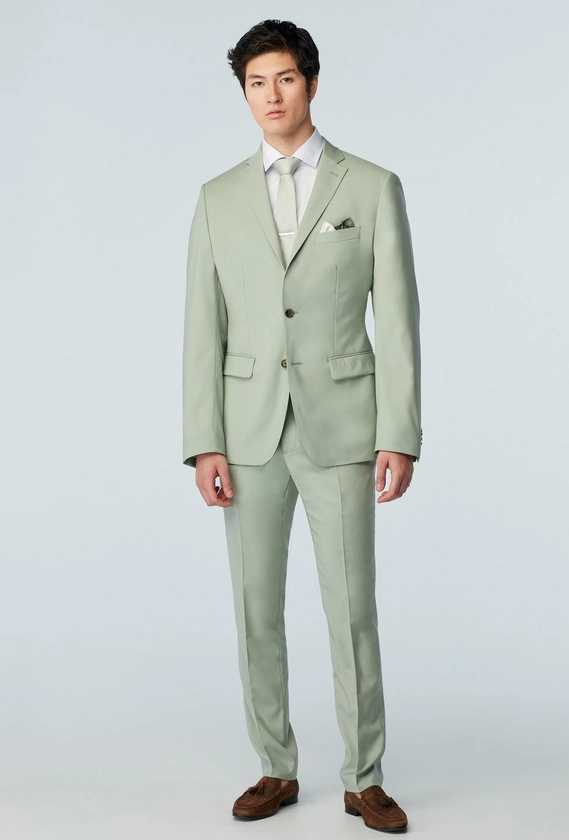 Custom Suits Made For You - Milano Light Sage Suit | INDOCHINO