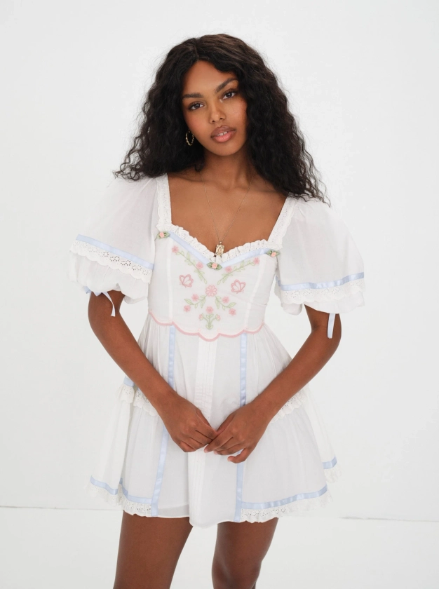 Meadow Mini Dress — White