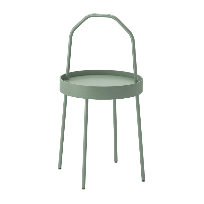 BURVIK Table d'appoint , gris-vert clair, 38 cm - IKEA