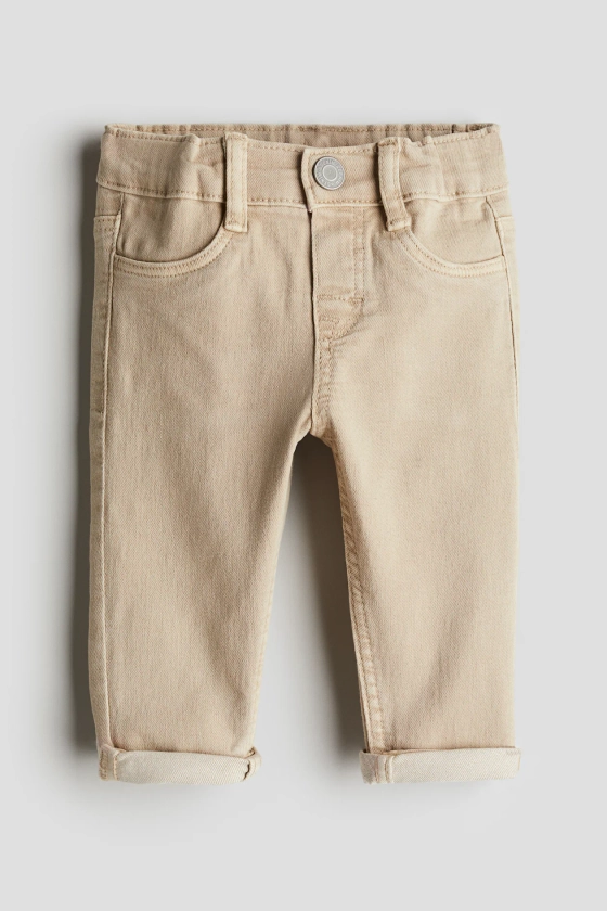 Skinny Fit Jeans - Regular waist - Long - Beige - Kids | H&M GB