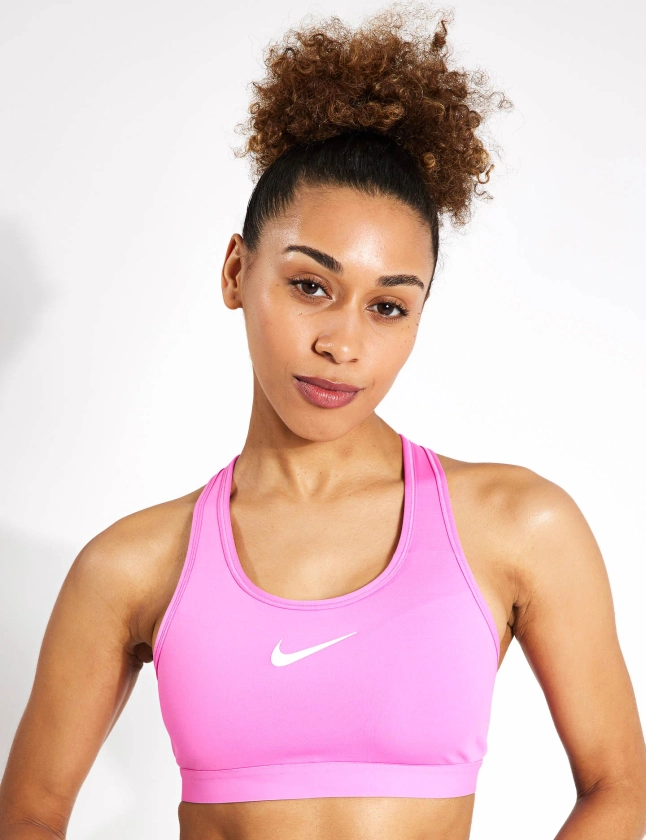 Nike | Swoosh High Support Bra - Playful Pink/White | The Sports Edit