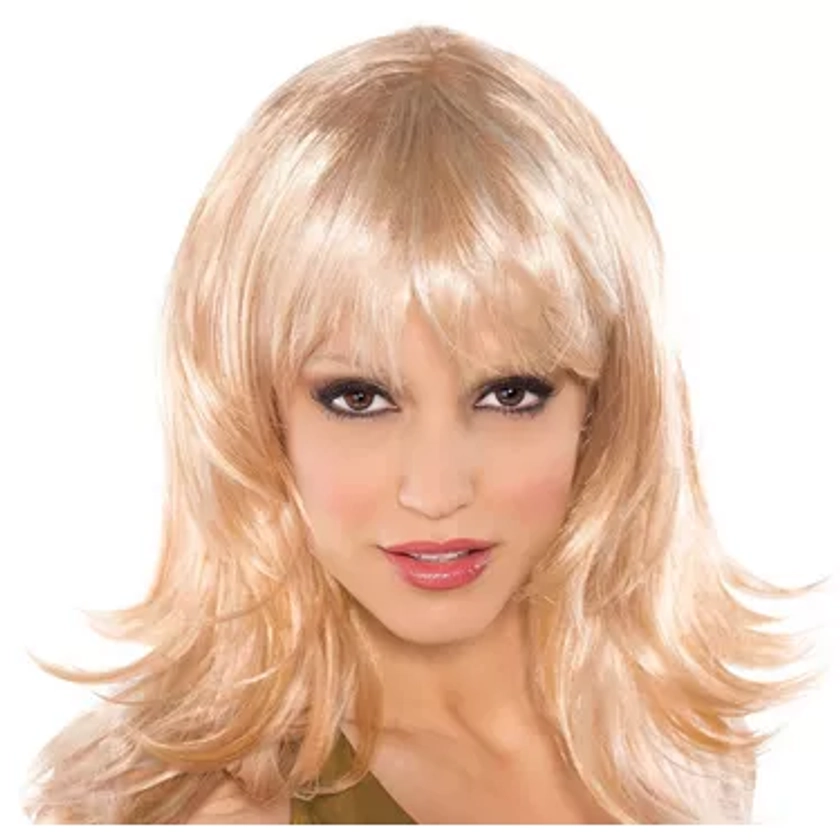 Flirty Feathered Blonde Wig