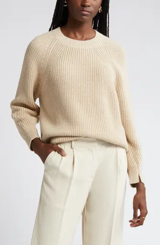 Nordstrom Organic Cotton & Merino Wool Rib Sweater | Nordstrom