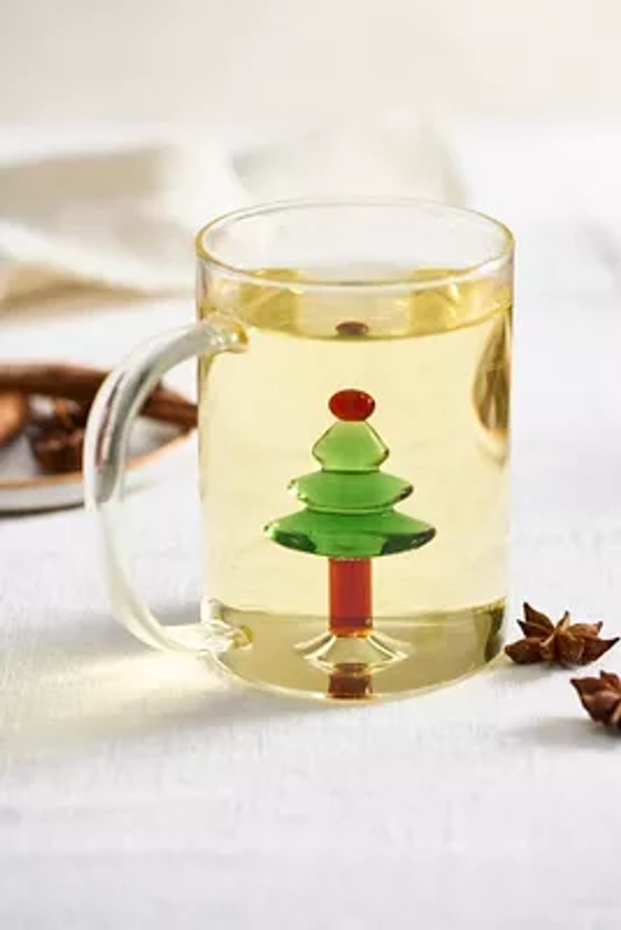 Christmas Tree Glass Mug