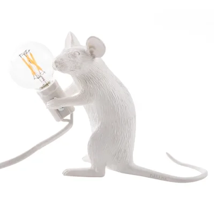 Lampe de table Mouse Sitting #2/ Souris assise Seletti - blanc | Made In Design