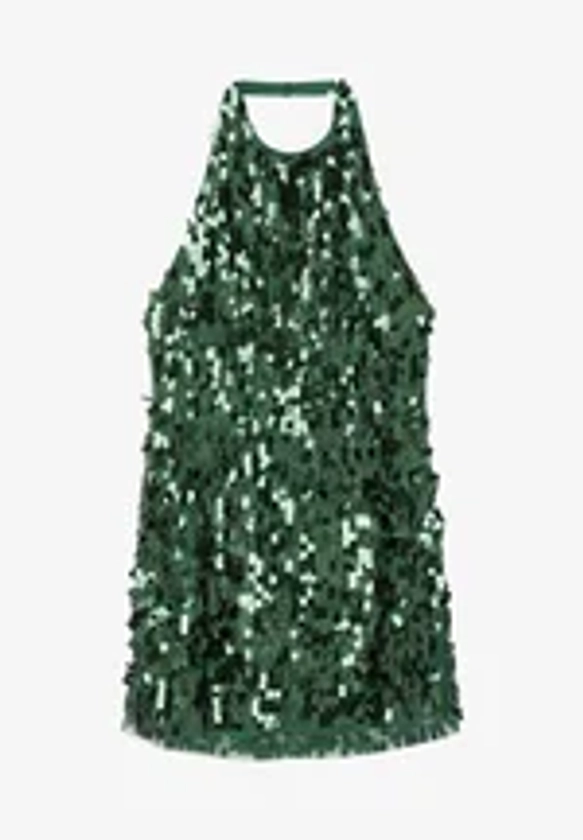 PULL&BEAR SHORT HALTERNECK SEQUIN - Robe de soirée - green/vert - ZALANDO.FR