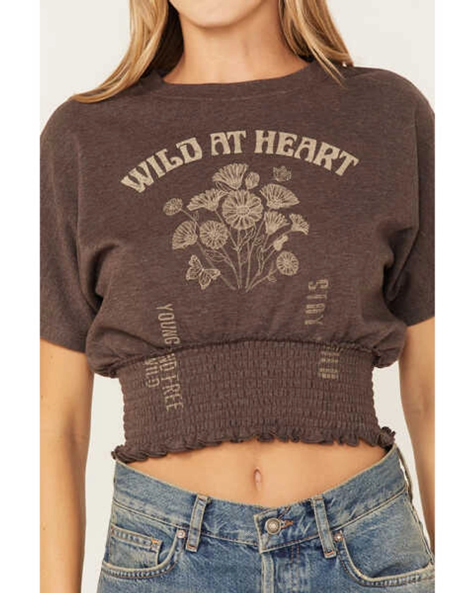 Product Name: Cleo + Wolf Women's Wild At Heart Smocked Graphic Tee
