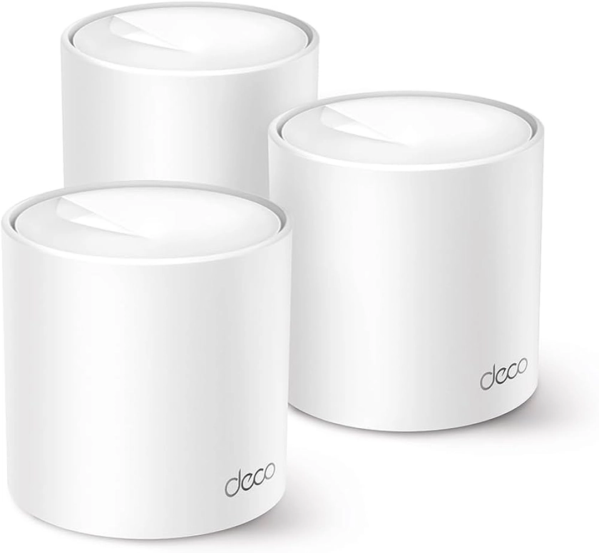 TP-Link Deco WiFi 6 Mesh AX1500Mbps Deco X1500(3-Pack), Système WiFi 6 pour Toute la Maison, Couverture de 520㎡, Installation Facile, Contrôle Parental, Compatible avec toutes les Box Fibre