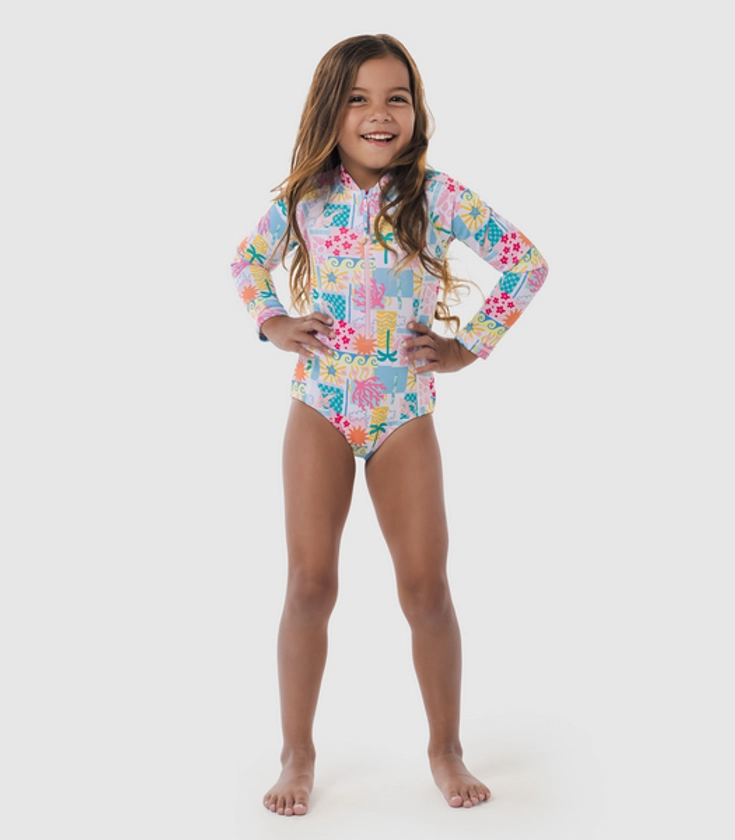 Piping Hot Long Sleeve Swim Surfsuit