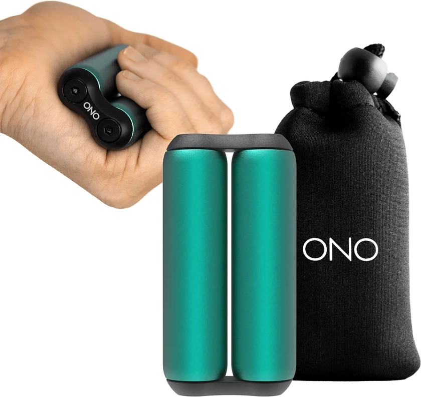 ONO Roller - Handheld Fidget Toy for Adults | Help Relieve Stress, Anxiety, Tension | Promotes Focus, Clarity | Compact, Portable Design (Junior Size/Aluminum, Teal)