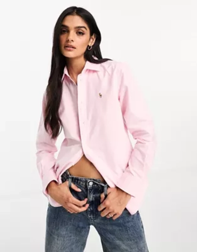 Polo Ralph Lauren - Chemise Oxford à logo - Rose | ASOS