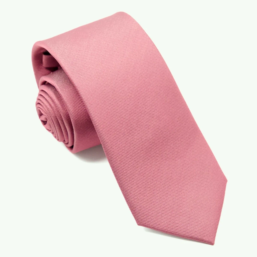 Grosgrain Solid Rosewood Tie | Silk Ties | Tie Bar