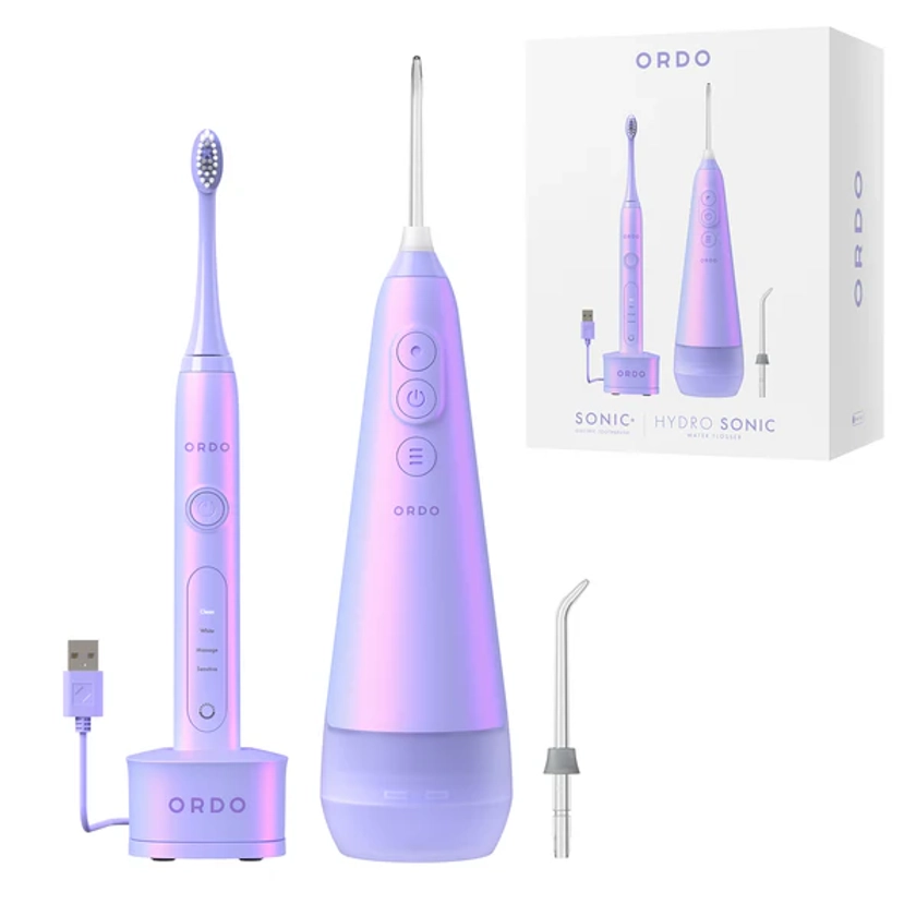 Ordo Sonic+ Toothbrush & Hydro Sonic Water Flosser - Pearl Violet