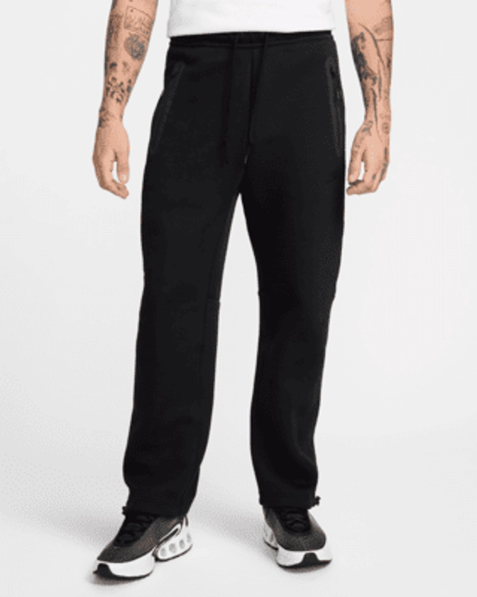 Pantalon en tissu Fleece à ourlet ouvert Nike Tech pour homme