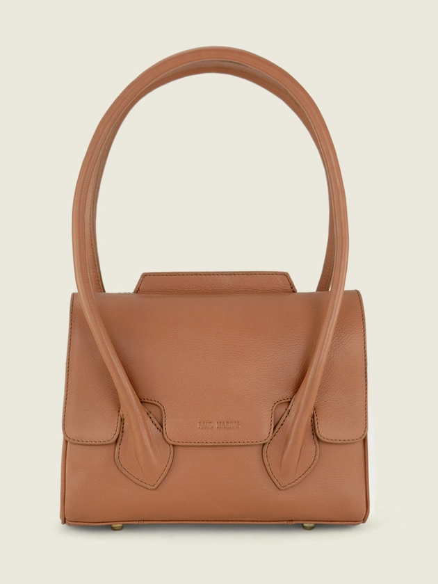 Colette S Art Déco Caramel - sac à main cuir marron femme | PAUL MARIUS