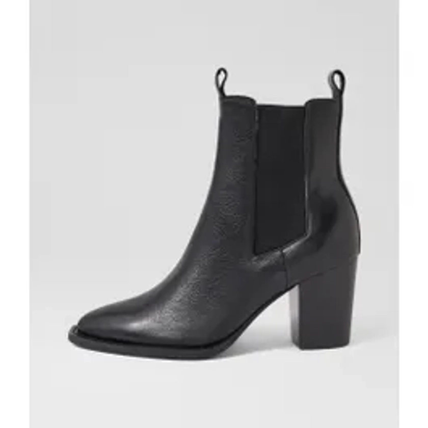 Leyti Black Leather Chelsea Boots