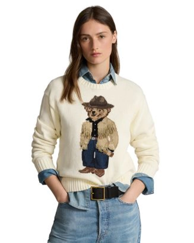 Ralph Lauren Ralph Lauren Polo Bear Cotton Crewneck Sweater Women - Bloomingdale's