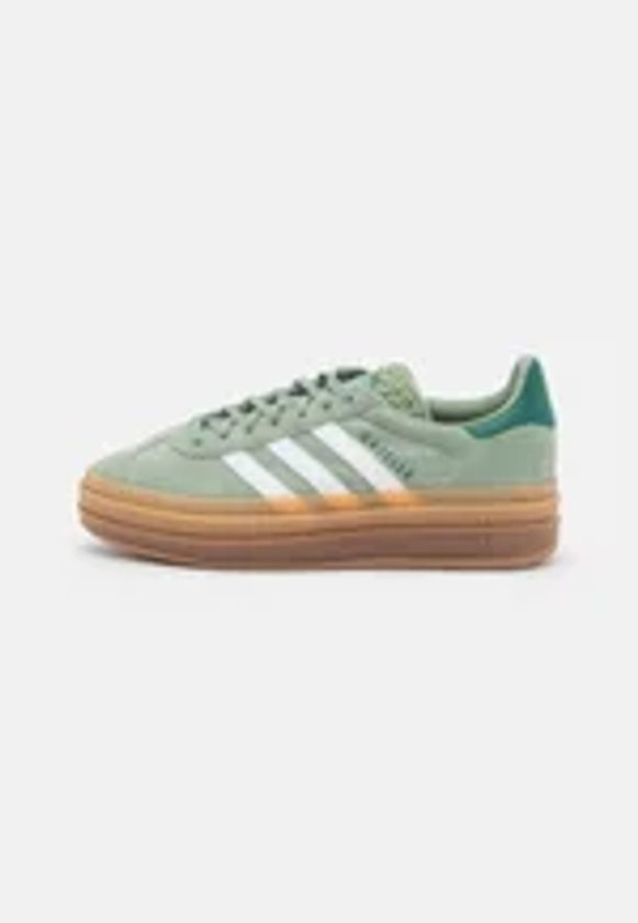 adidas Originals GAZELLE BOLD - Baskets basses - silver green/white/collegiate green/vert - ZALANDO.FR