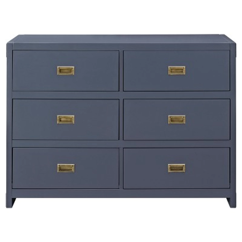 Baby Relax Miles Campaign 6 Drawer Dresser - Blue